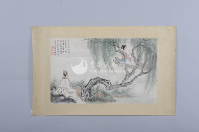1981年朱梅村李白诗意画《春夜洛城闻笛》镜片