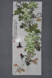 1986年曹祺紫藤条幅