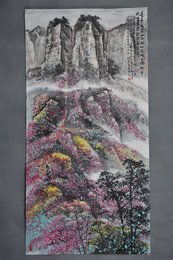 1998年胡忠良《画屏春色图》条幅