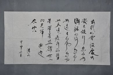 2004年黄乃强行书散文诗横幅